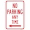 Signmission No Parking Any Time With Left Arrow, Heavy-Gauge Aluminum, 12" x 18", A-1218-25058 A-1218-25058 - alternate 1